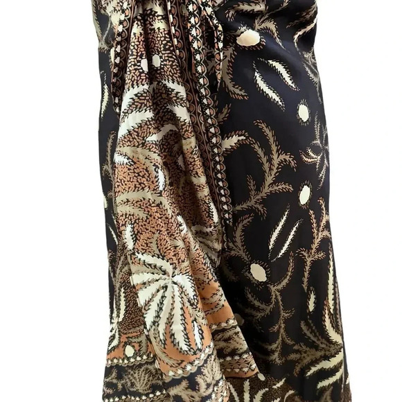 Nicole Miller Tropical Print Handkerchief 100% Silk Dress Size Medium - Picture 4 of 7